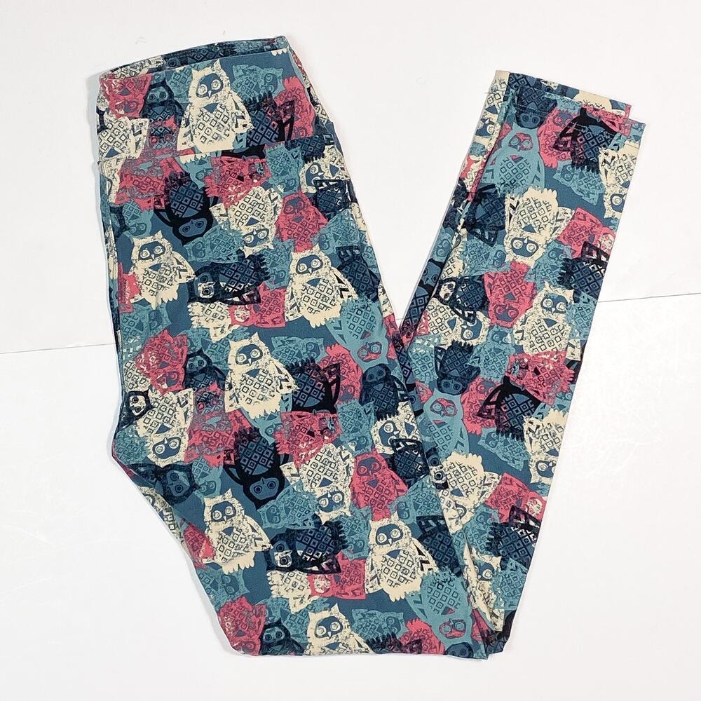 Lularoe Pastel Owl Leggings OS